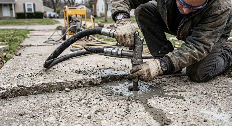 Sunken Slab Repair in West Des Moines, IA